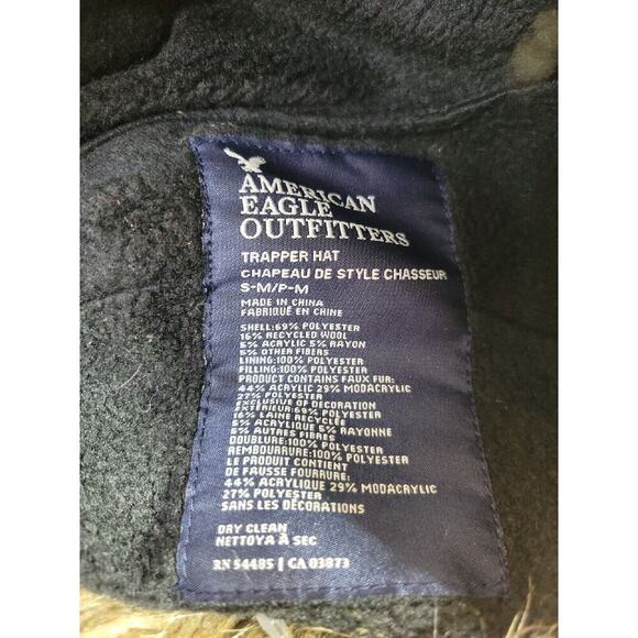 American Eagle Outfitters Gray Plaid Faux Fur Lined Trapper Hat Women's Size S-M - Picture 9 of 9